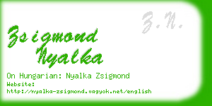 zsigmond nyalka business card